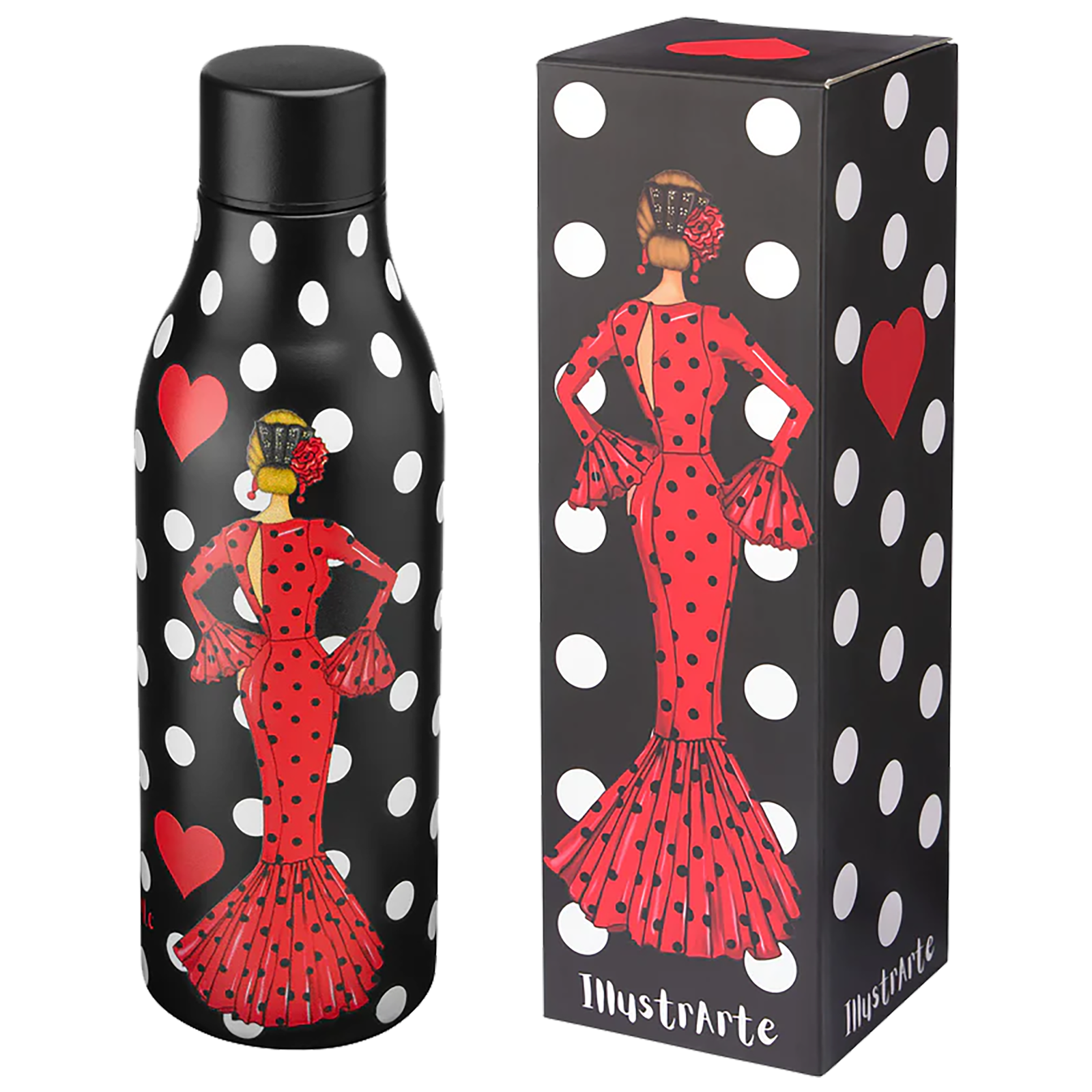 María Rojo – Vestido Rojo con Lunares Blancos
