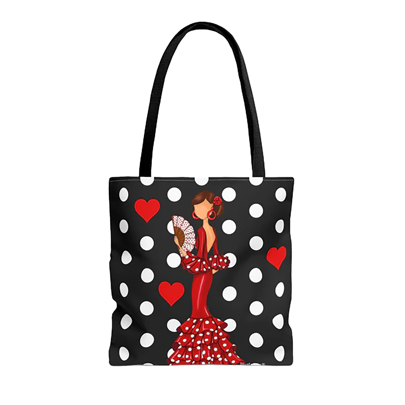 Bolsa Tote Málaga Diseño Flamenca Pepa con Lunares