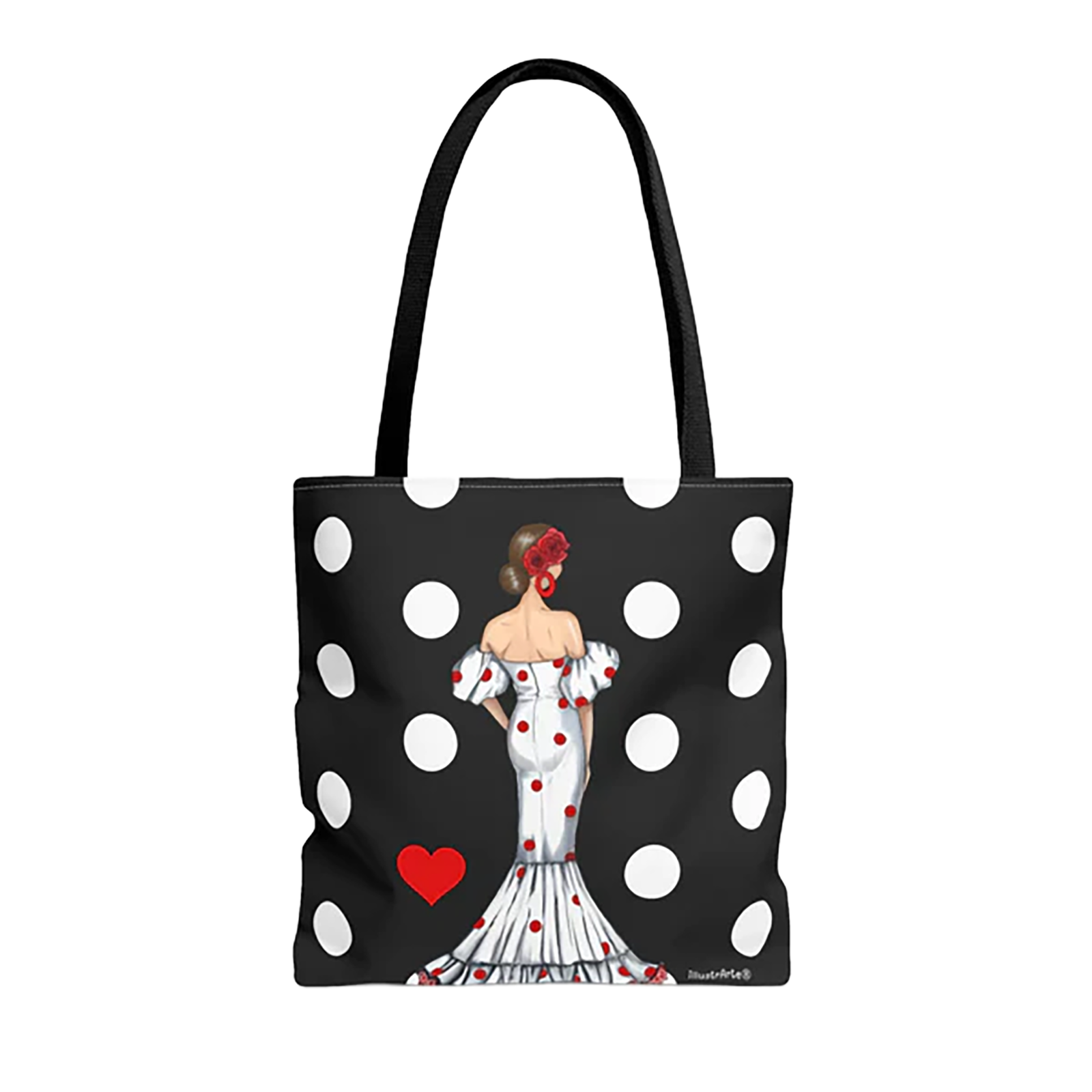 Bolsa Tote Málaga Diseño Flamenca Maite con Lunares