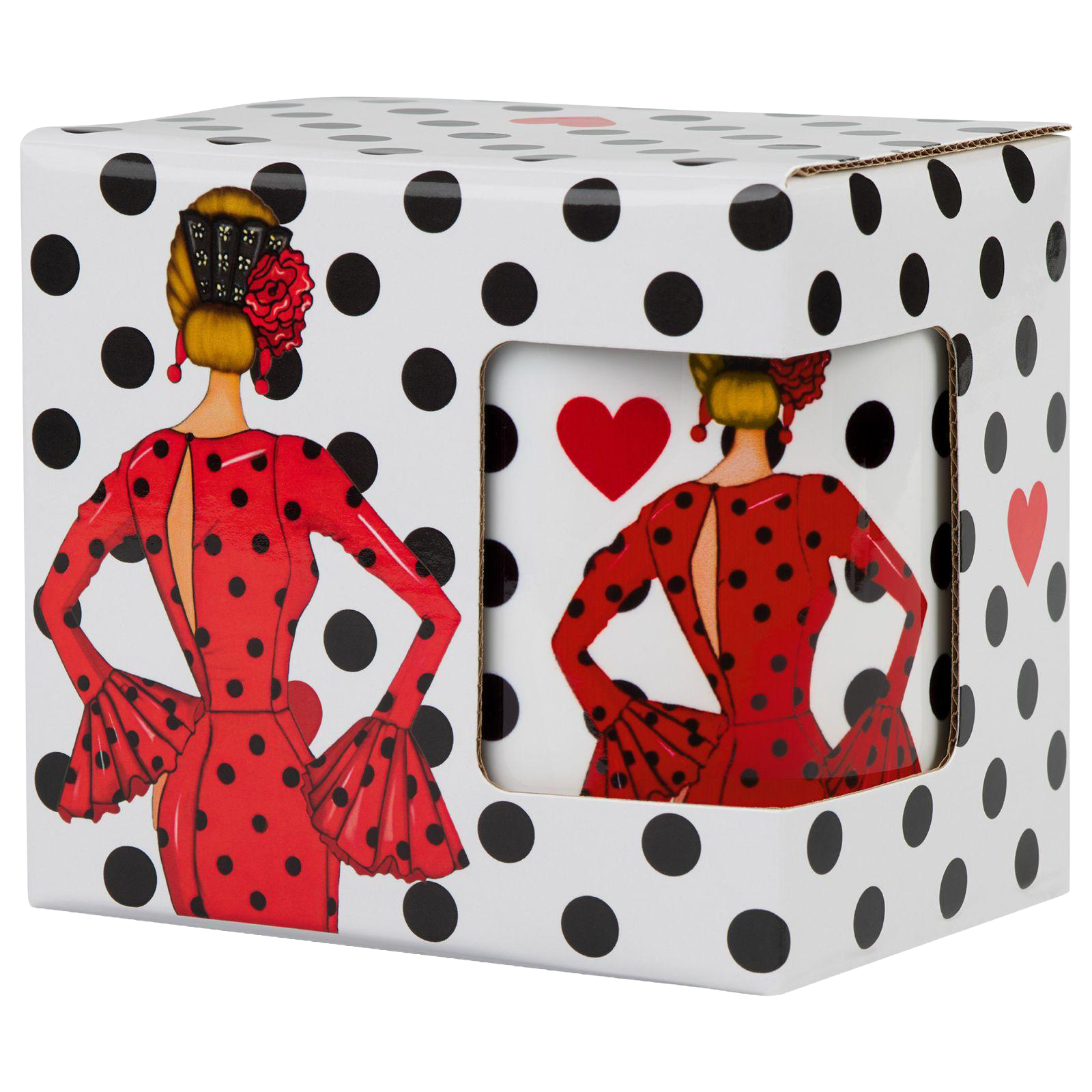 Taza Flamenca de Cerámica 350 ml – Diseño Maria Rojo_exp1