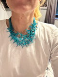 Statement-Kette „Coral“ – Türkis