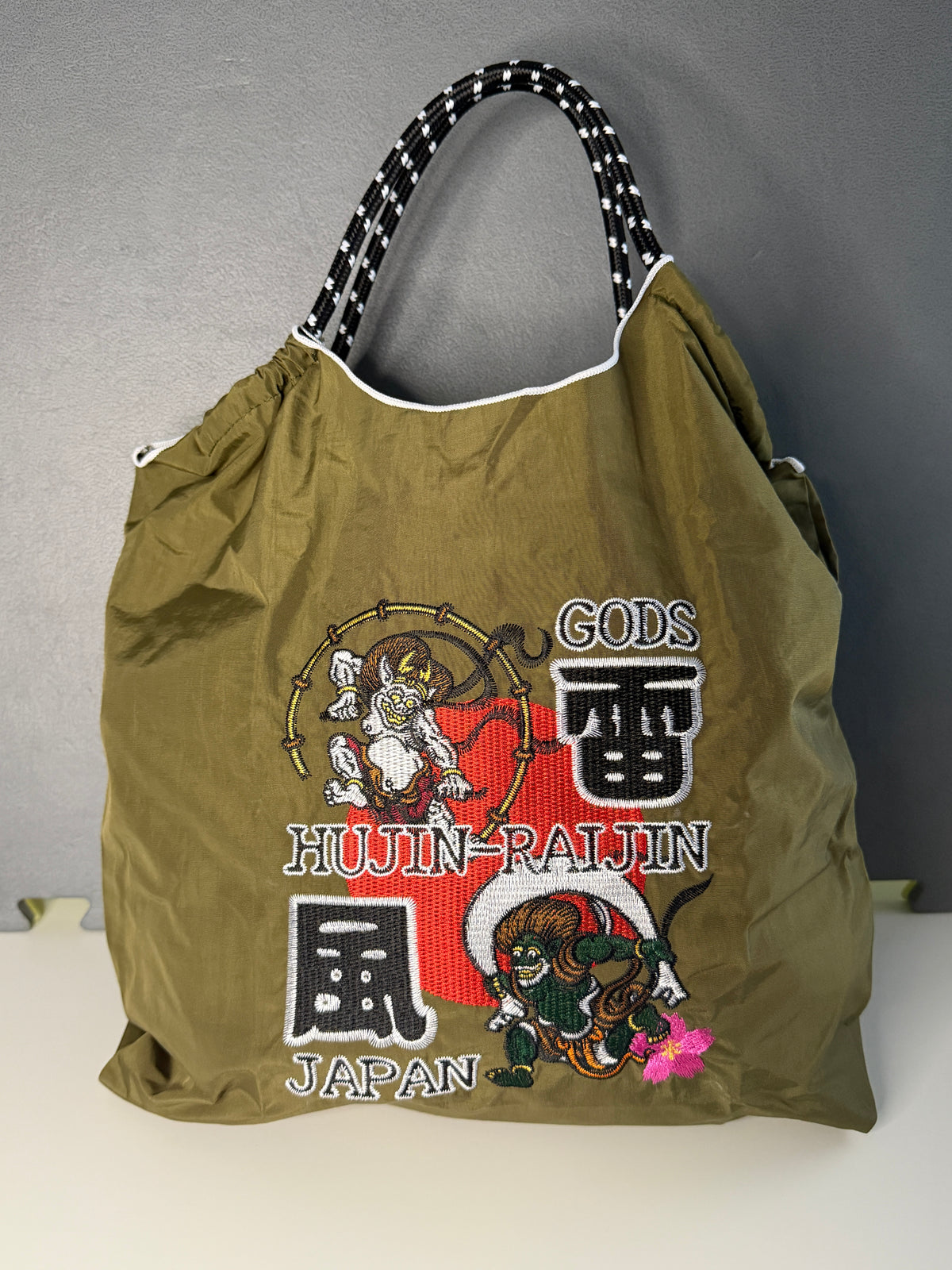 Tote Bag Fujin & Raijin – Khaki