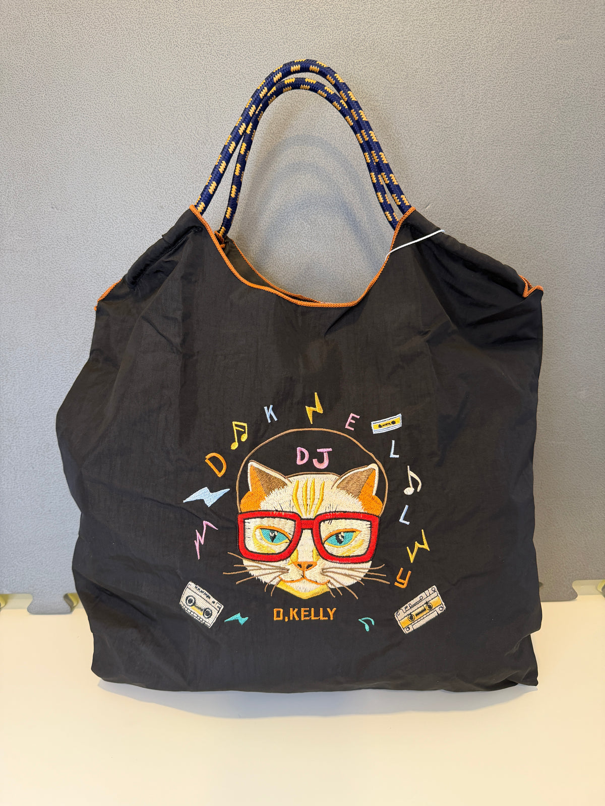 Tote Bag DJ Cat – Schwarz