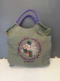 Tote Bag Flowers – Khaki